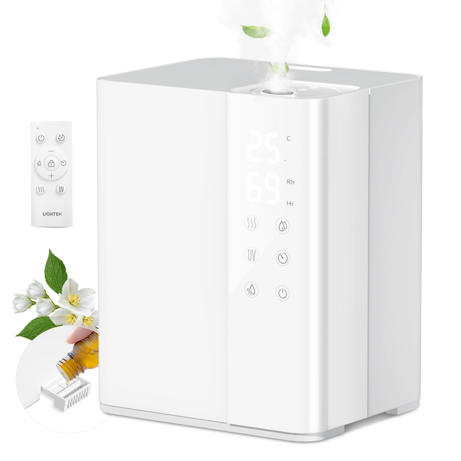 【ハイブリッド加湿器＆2025新登場】 加湿器 大容量 6L 超音波 加熱式 上部給水 リモコン付き 3段階加湿量 タイマー アロマ対応 睡眠モード 静音 消灯可能 2つミスト吹出口 湿温度表示 チャイルドロック 空焚き防止 掃除簡単 乾燥対 2849bcb3 8,468円