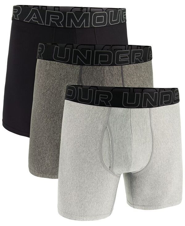 アンダーアーマー メンズ アンダーウェア ボクサーパンツ Under Armour Mens Performance Tech Solid 6 Boxer Briefs 3pack Steel Htr 10,110円