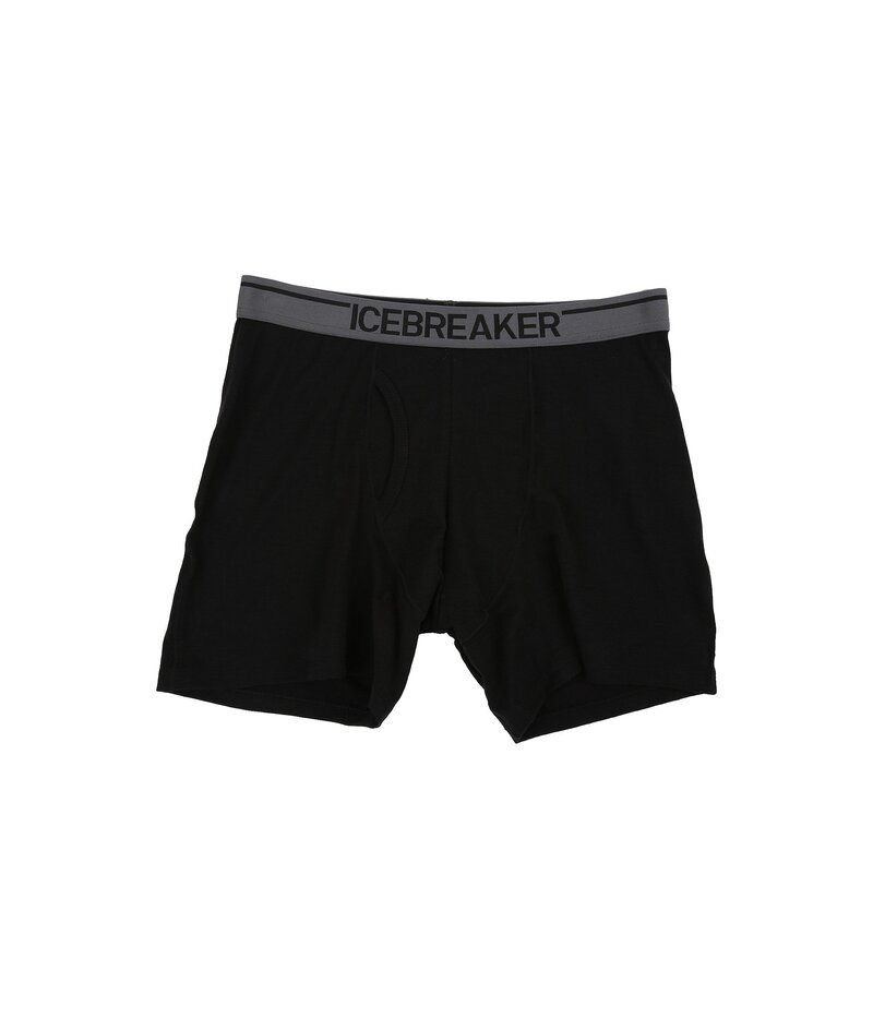 アイスブレーカー メンズ アンダーウェア ボクサーパンツ Icebreaker Anatomica Merino Boxers w Fly BlackMonsoon ブラック