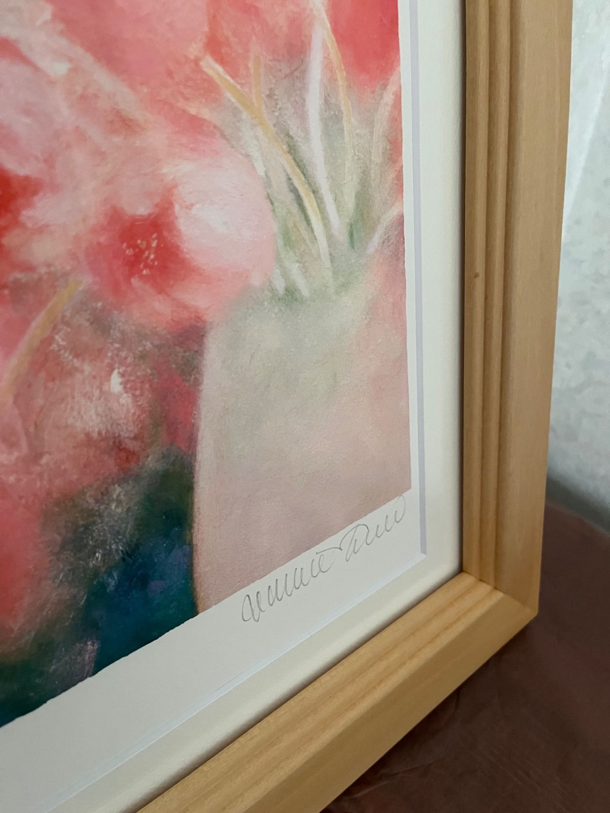 新品額入り　版画　ジニー・キム　直筆サイン、ED番号、証明書　インテリア　開運 新品 額入り 版画 ジニー・キム 直筆サイン、エディション番号、証明書