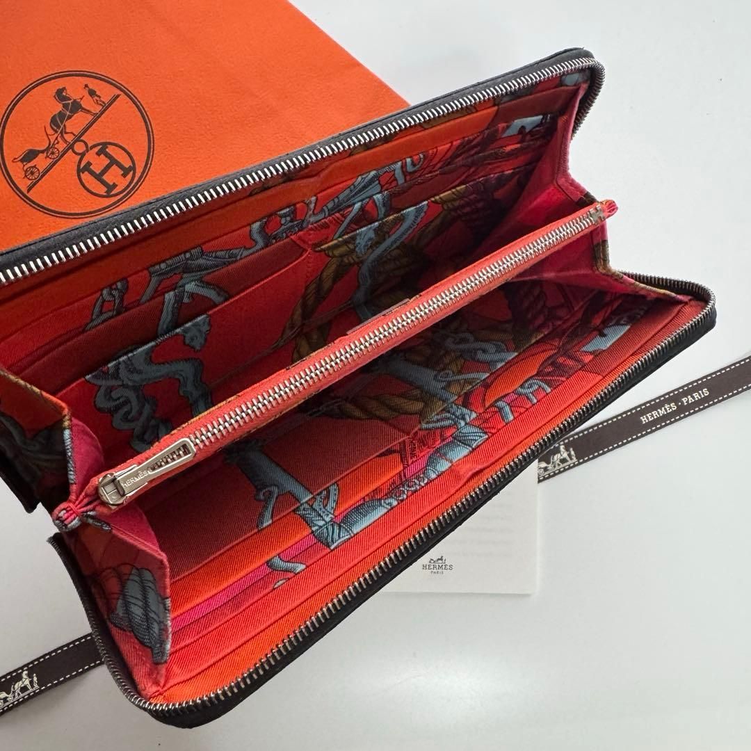 美品】 555 HERMES エルメス アザップ シルクイン 長財布 - メルカリ