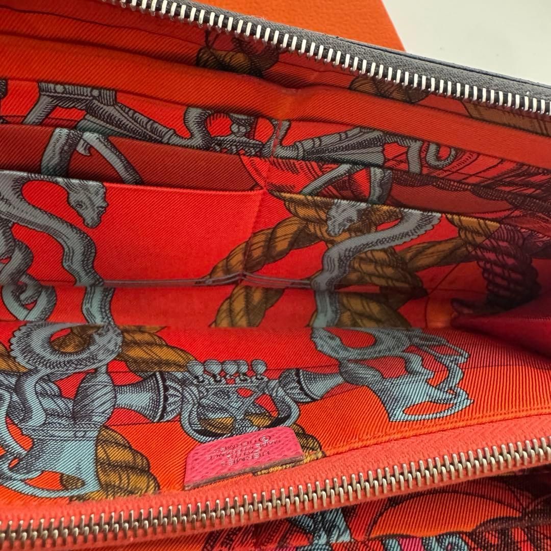 美品】 555 HERMES エルメス アザップ シルクイン 長財布 - メルカリ