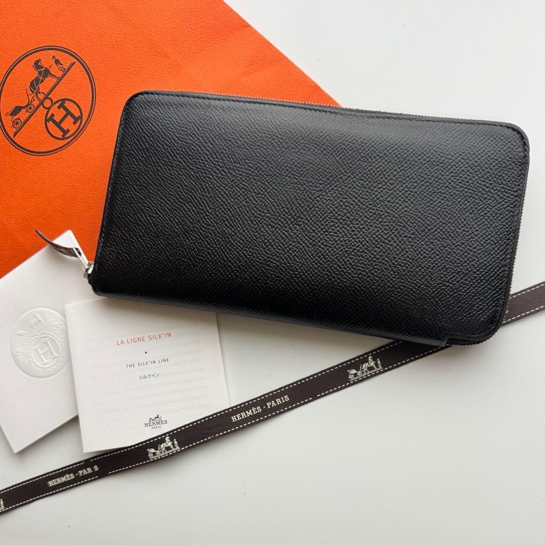 美品】 555 HERMES エルメス アザップ シルクイン 長財布 - メルカリ