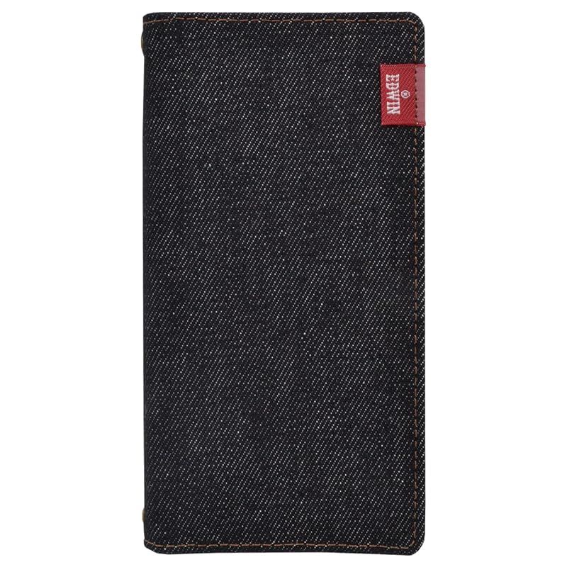 【新品】 【 EDWIN 正規品 】 iPhone 17 対応 ケース 「 タグデニム 」 手帳型 ブランド カード収納 デニム おしゃれ アイフォン17用 iPhone 17用 ブランド スマホケース (ブラック)