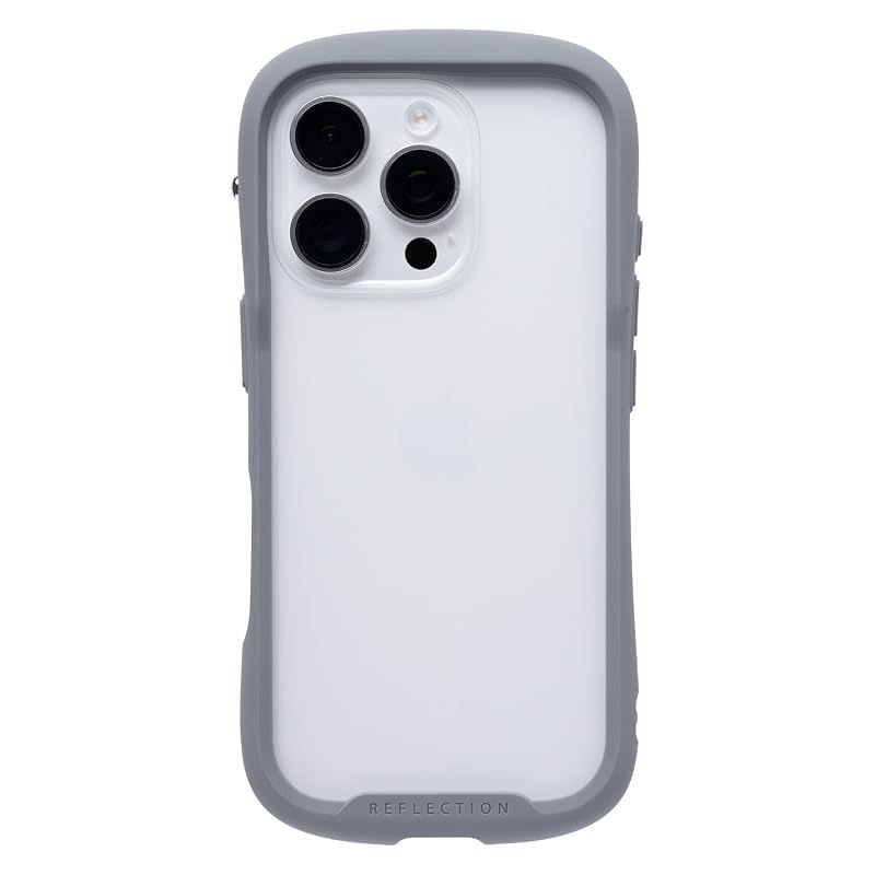 【新品】 iFace Reflection Frost iPhone 16 Pro ケース クリア 強化ガラス(グレー)