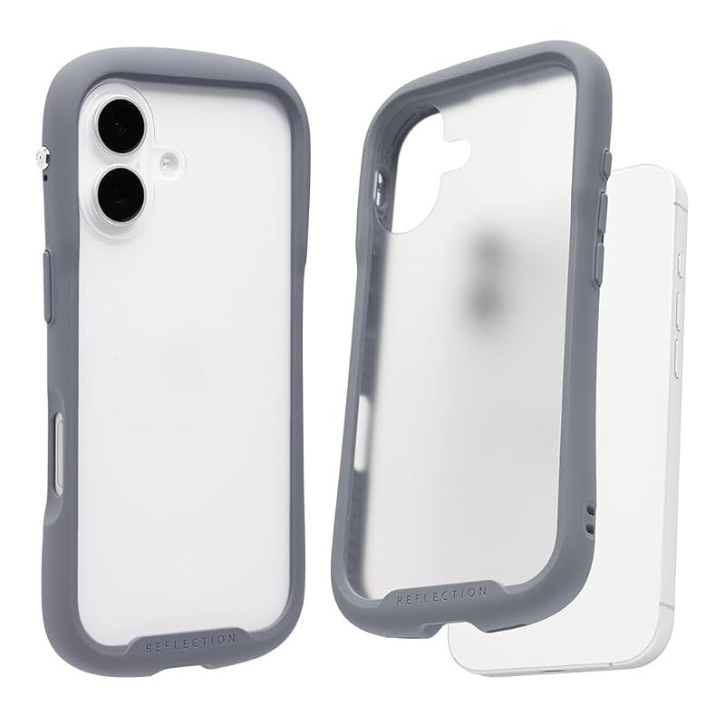 【新品】 iFace Reflection Frost iPhone 17 ケース クリア 強化ガラス(グレー)