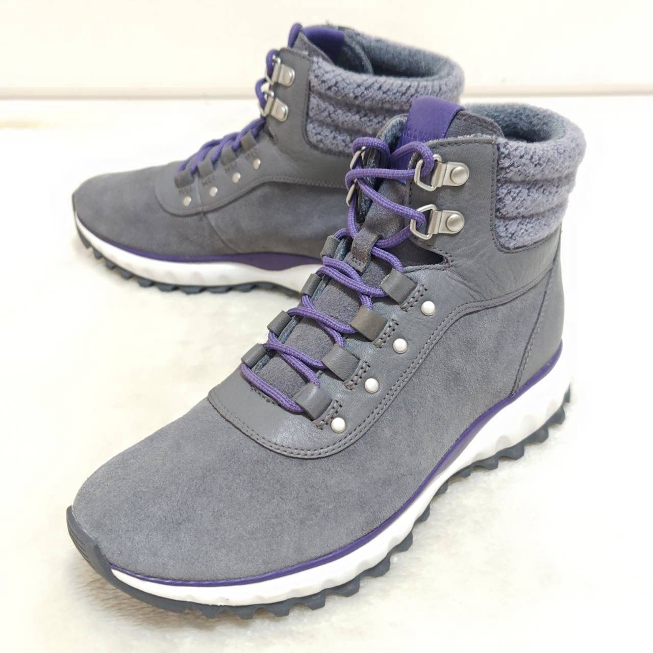 For trekking and mountaineering ◎ [COLE HAAN] Cole Haan ZERØGRAND XC Hiker Zero Grand Hiker Waterproof Sneaker Boots Shoes Waterproof Outdoor Gray Men's Women's Size Outsole 27cm/M50775JY