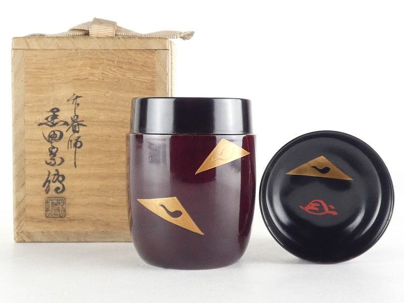 後藤瑞巌(瑞巌宗碩)書付 黒田宗博「うろこ鶴蒔絵 竹茶器」共箱 保証品 茶道具 /R(tn12) 20,880円