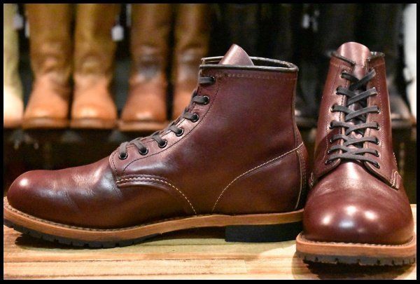 【8.5D 美品 16年】レッドウィング 9011 ベックマン ブラックチェリー フェザーストーン 9411 ブーツ redwing HOPESMORE 【GH074】