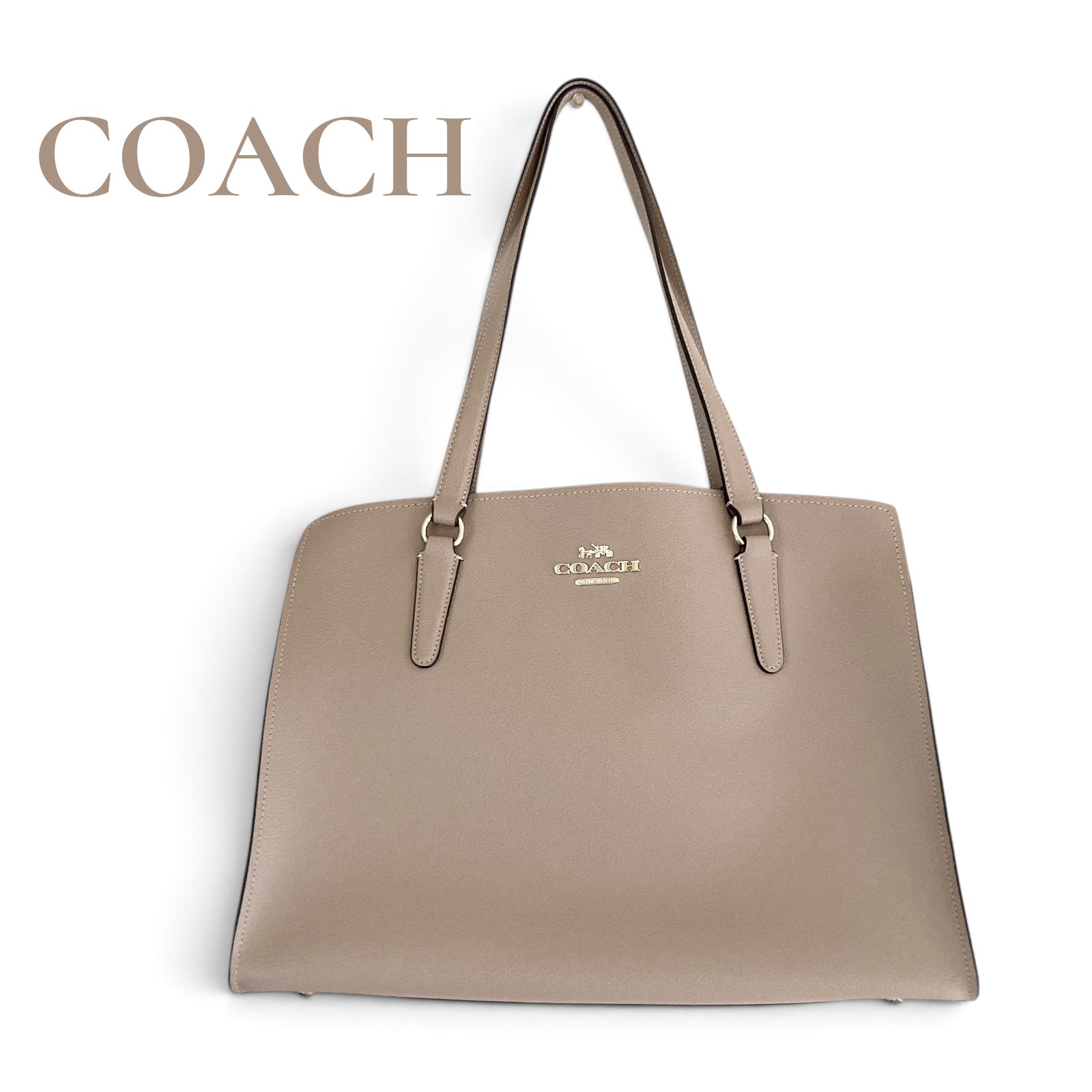 美品】COACH コーチ レザー トートバッグ テイタム キャリーオール40 
