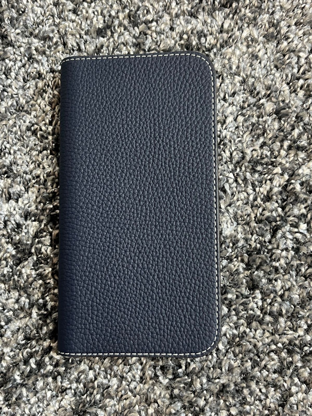 未使用級】BONAVENTURA iPhoneケース 手帳型 ネイビー - メルカリ