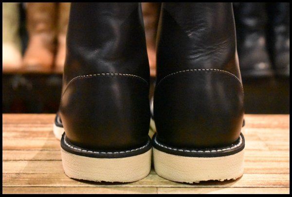 【10.5D 箱付 美品 25年】レッドウィング 8165 アイリッシュセッター 黒 ブラッククローム プレーントゥ ブーツ redwing HOPESMORE【GH081】