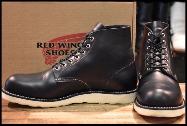 【10.5D 箱付 美品 25年】レッドウィング 8165 アイリッシュセッター 黒 ブラッククローム プレーントゥ ブーツ redwing HOPESMORE【GH081】ワークブーツ