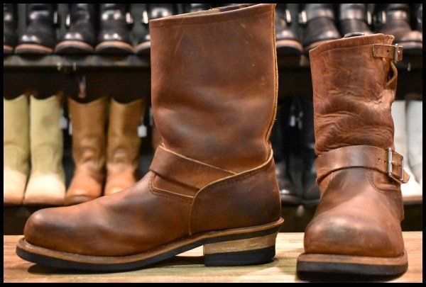 【8D 良品 08年】レッドウィング 2972 エンジニア 茶 カッパー ラフ＆タフ スチールトゥ ブラウン ブーツ redwing HOPESMORE 【GH086】