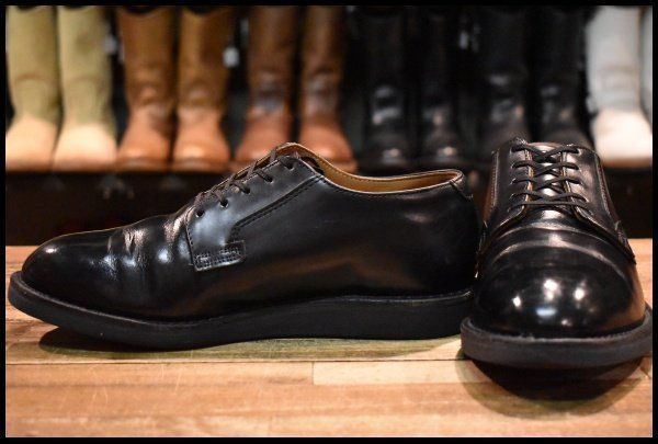 【7D 良品 21年】レッドウィング 101 ポストマン シューズ 黒 ブラック シャパラル ローカット 短靴 ブーツ redwing HOPESMORE【GH092】
