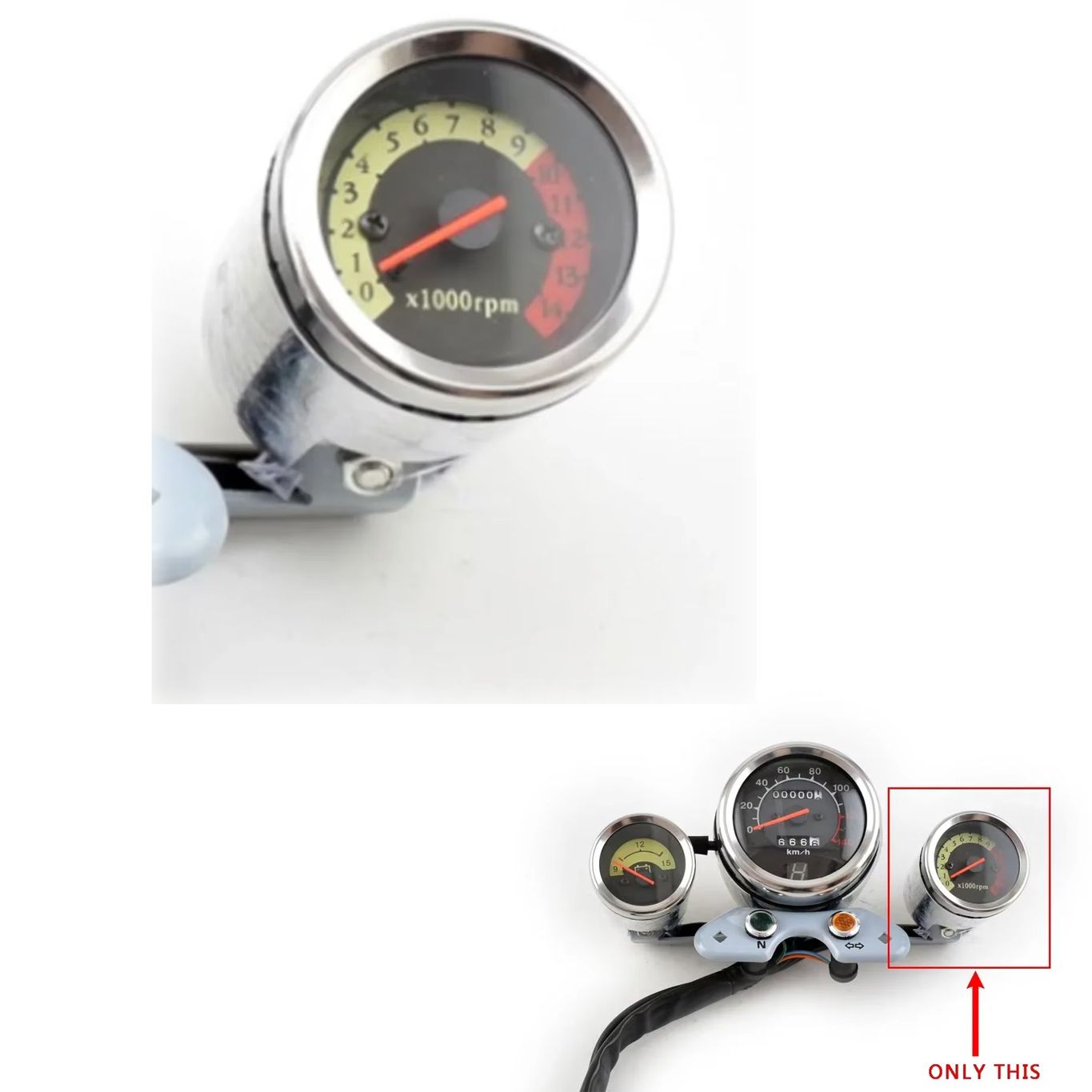 ホンダ・スズキ QS150 QS150-B 用 RPM計 タコメーター 燃料計