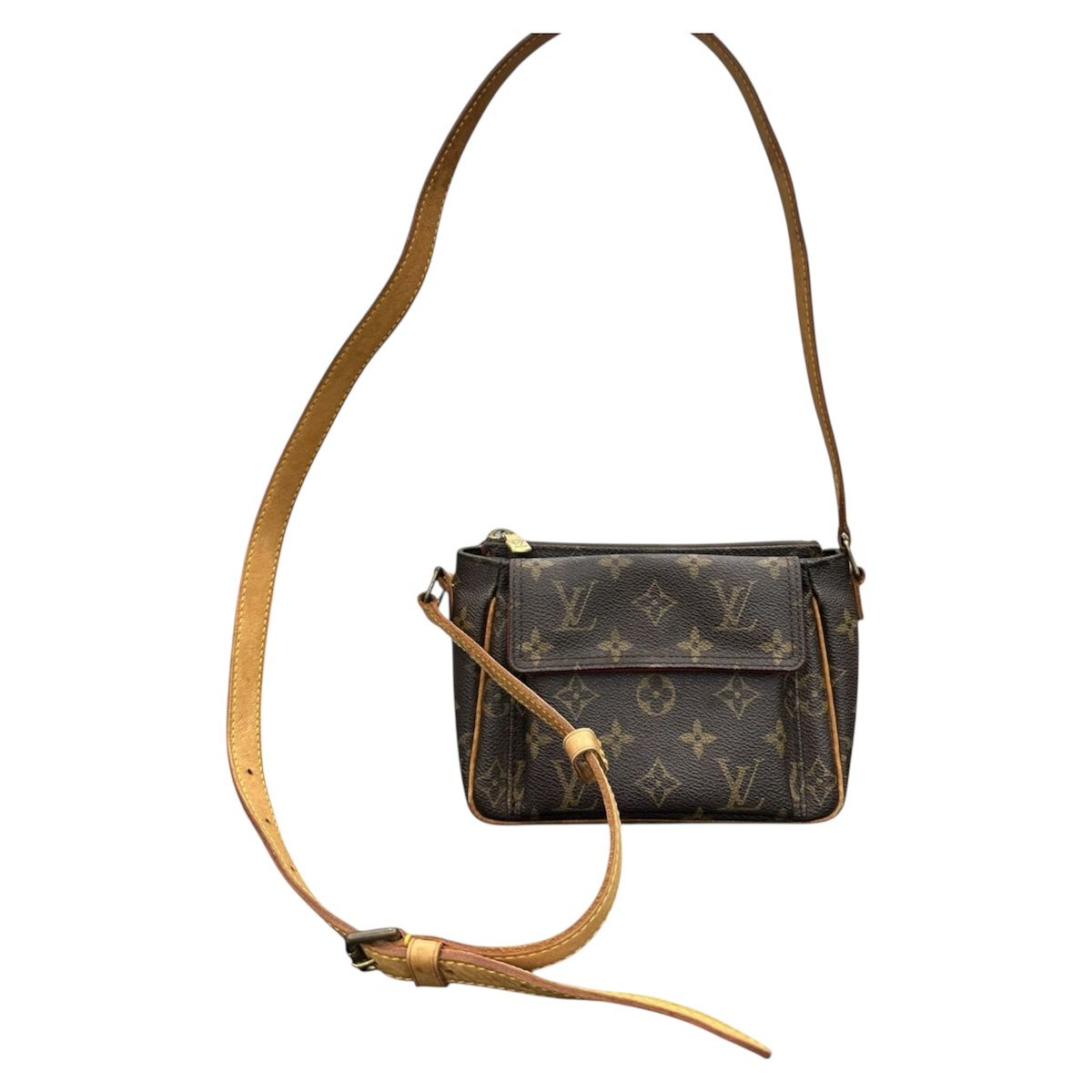 美品 LOUIS VUITTON ルイヴィトン モノグラム ヴィバシテPM ブラウン 