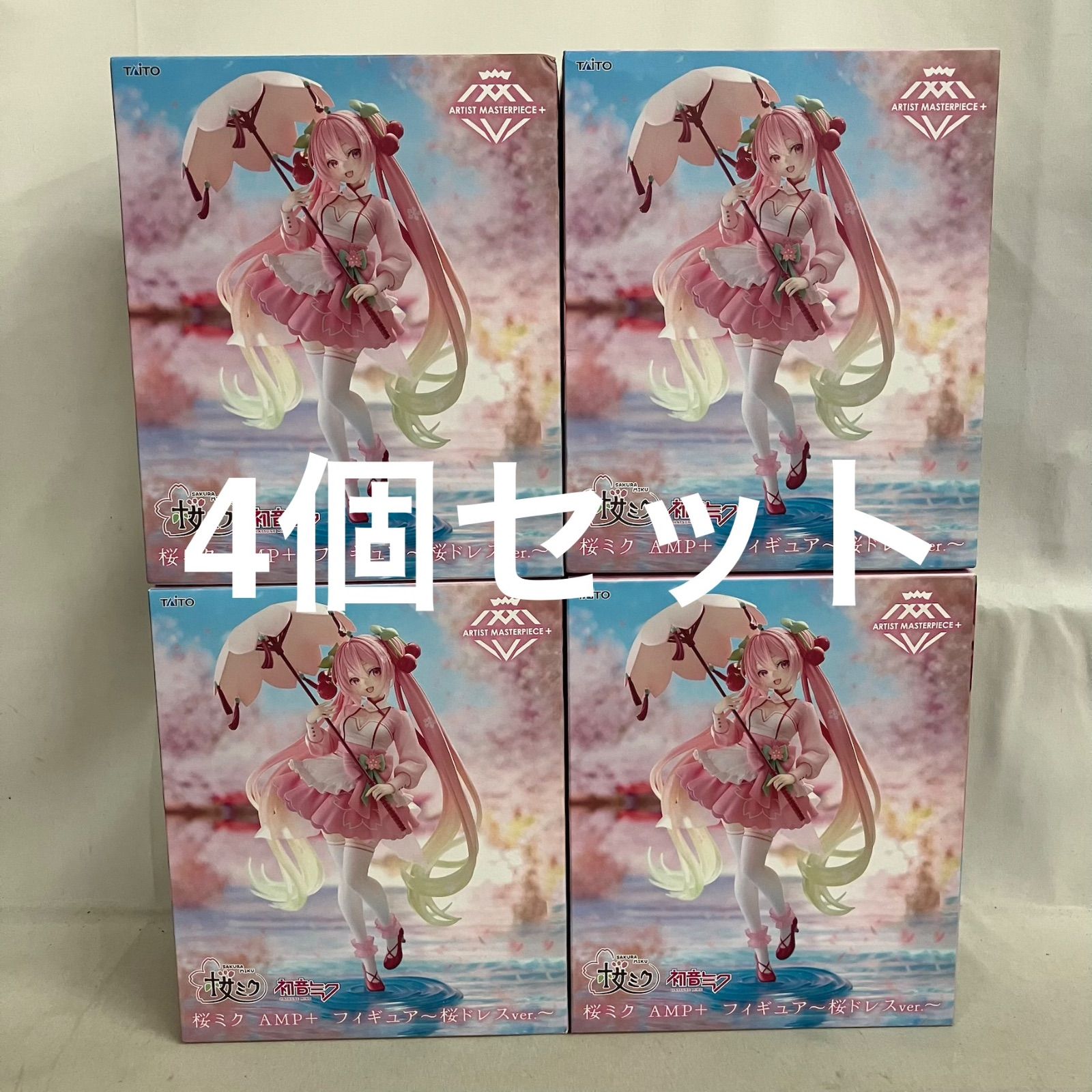 未開封 初音ミク 桜ミク AMP+ 桜ドレス フィギュア 4個セット SF8894