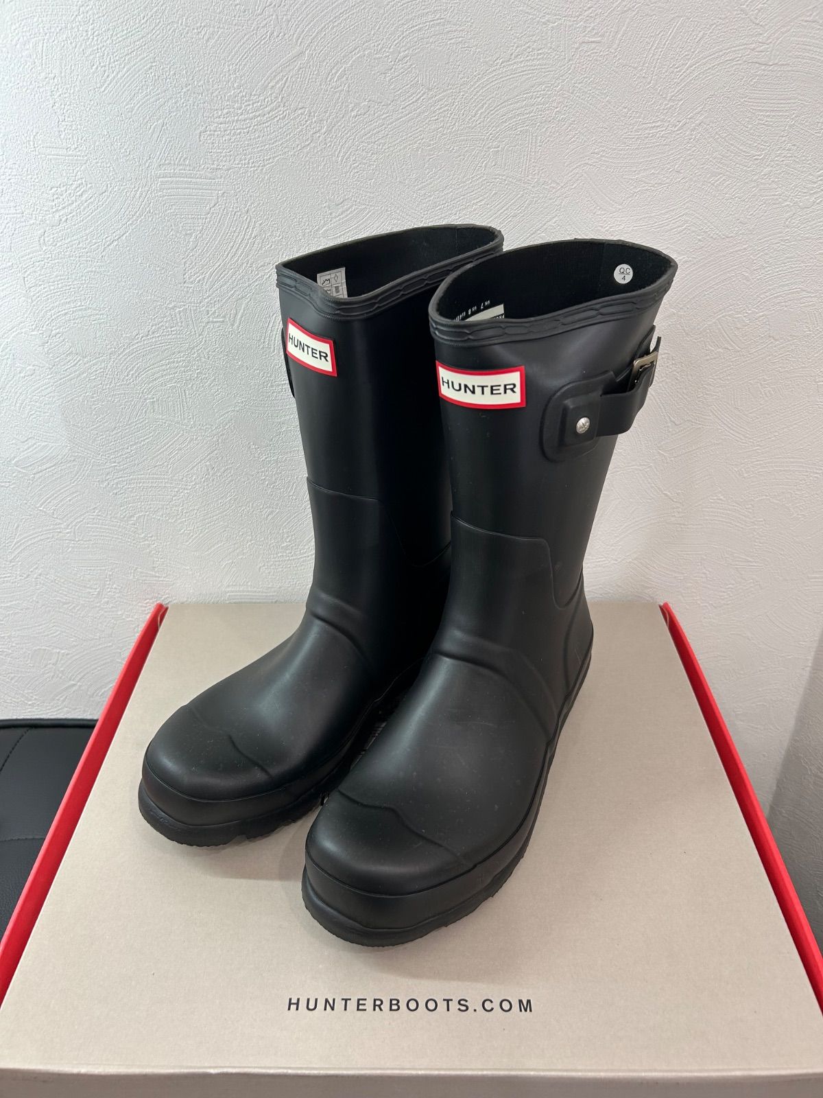 【美品】HUNTERハンター　レインブーツ　ブラック
