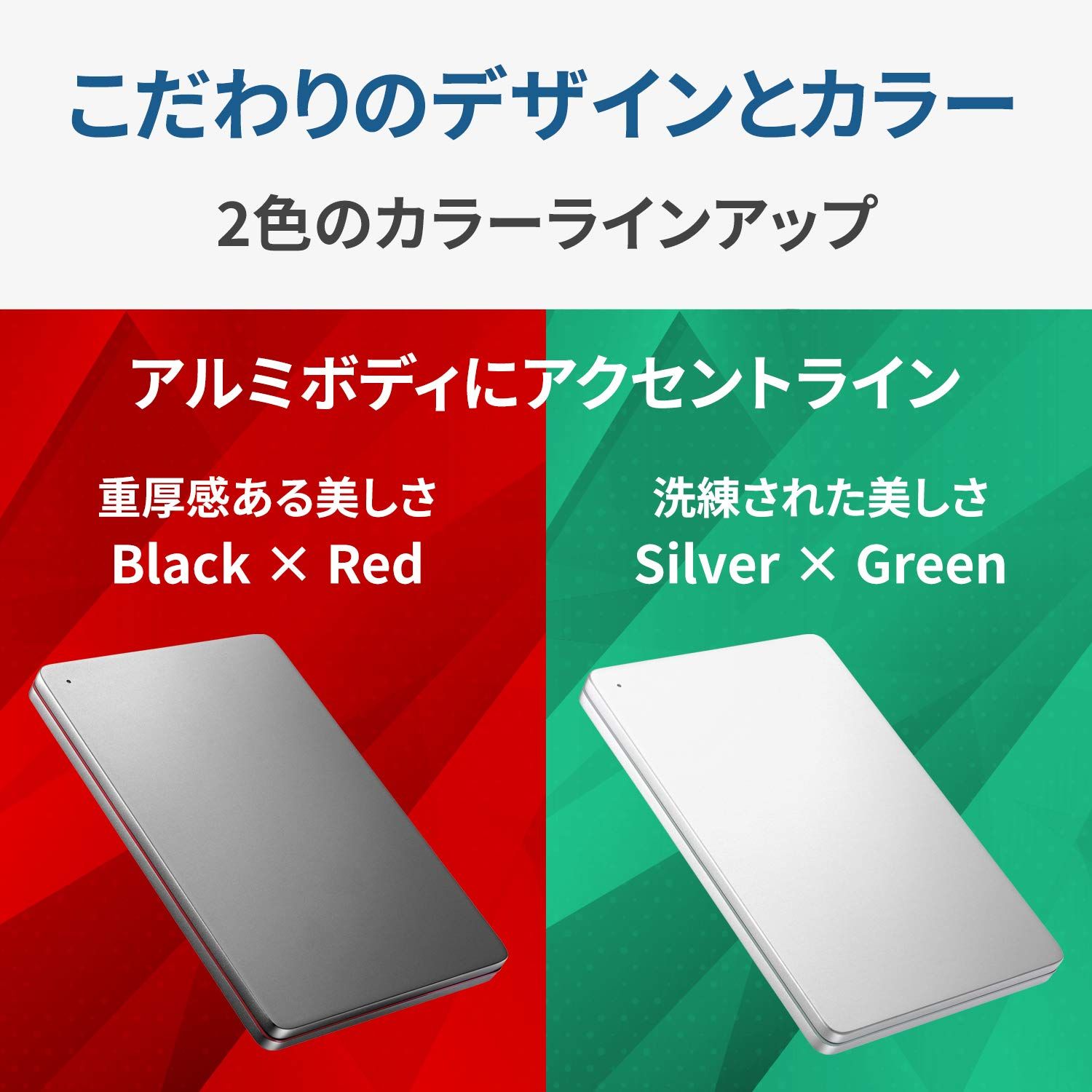 アイ・オー・データ 外付けHDD ハードディスク 1TB ポータブル カクうす アルミボディ 超薄型 mac Time Machine対応 日本製 HDPX-UTS1K [ブラック×レッド] [1TB]