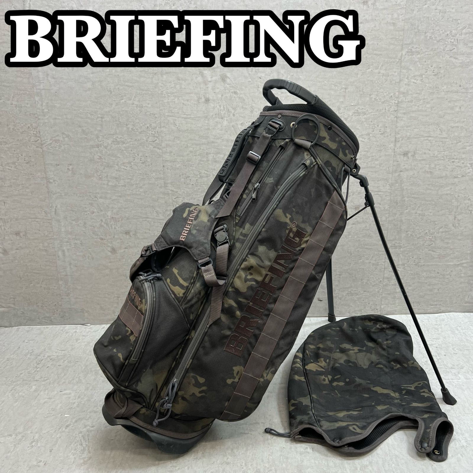 BRIEFING ゴルフ用 キャディバッグ スタンド式 9.5型 5分割 ナイロン