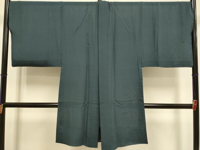 平和屋着物▽男性　長羽織　スリーシーズン　春夏秋　塵除け　鉄御納戸色　キングサイズ　正絹　逸品　DABJ3856du