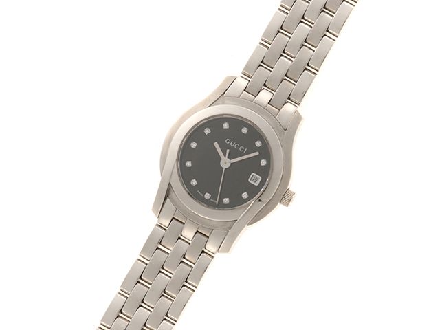 GUCCI グッチ 5500L 11ポイントダイヤ 腕時計 ステンレススチール