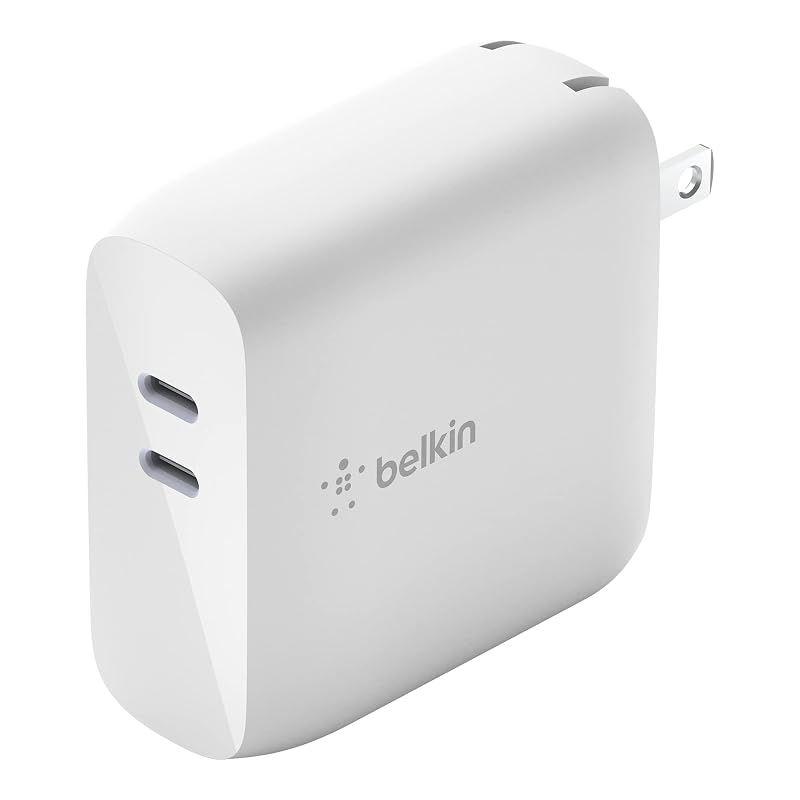 【新品】 【VGP 2022受賞】 Belkin 充電器 USB-C 2ポート 68W(18W + 50-60W) PD 急速充電 GaN 折りたたみ式プラグ iPhone各種 / iPad各種 / Androidスマホ・タブレット各種対応 BOOST↑CHA