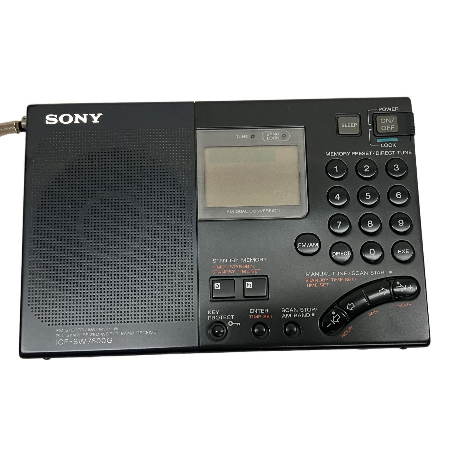 SONY ICF-SW7600G ポータブル 短波 ラジオ AM FM 通電OK ジャンク