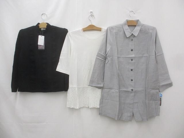 未使用 タグ付き るんびに オルベーラ 東京白ゆり會 麻混チュニックシャツ シャーリングニット等3点 M 日本製 レディース 8,165円