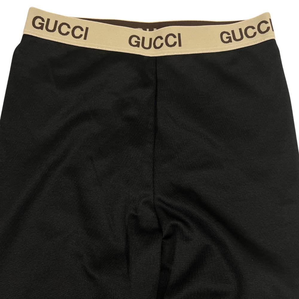 GUCCI グッチ 672400 XJDS6 ロゴ レギンス パンツ ブラック サイズ XS