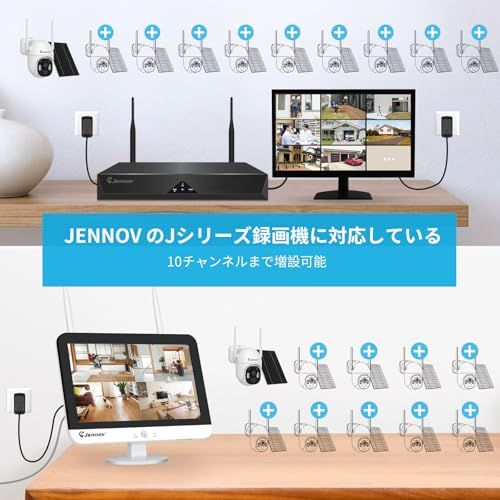 ★新品★【完全無線】Jennov 防犯カメラ 屋外 ソーラー 無線 400万画素 360°回転 130°広角撮影 PIR人体検知 | カラー暗視 IP66防水防塵 ソーラー給電式 長持ち 監視カメラ 動体検知 警報通知 防犯対策 スマホ連動 aefbf9d8