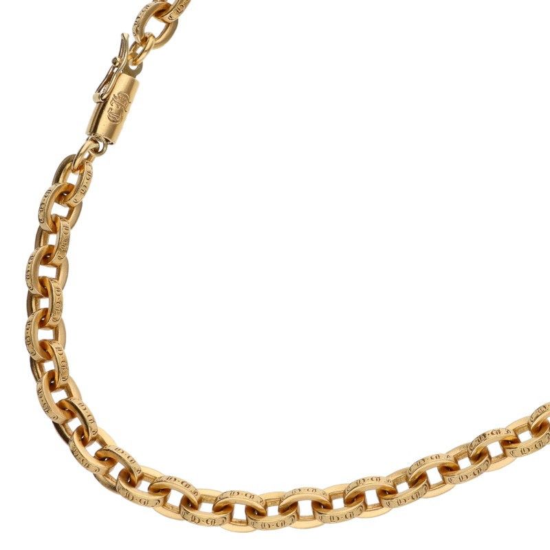 Chrome Hearts 22K PAPER CHAIN 24/PAPER CHAIN 24inch Gold Necklace Mens 24inch