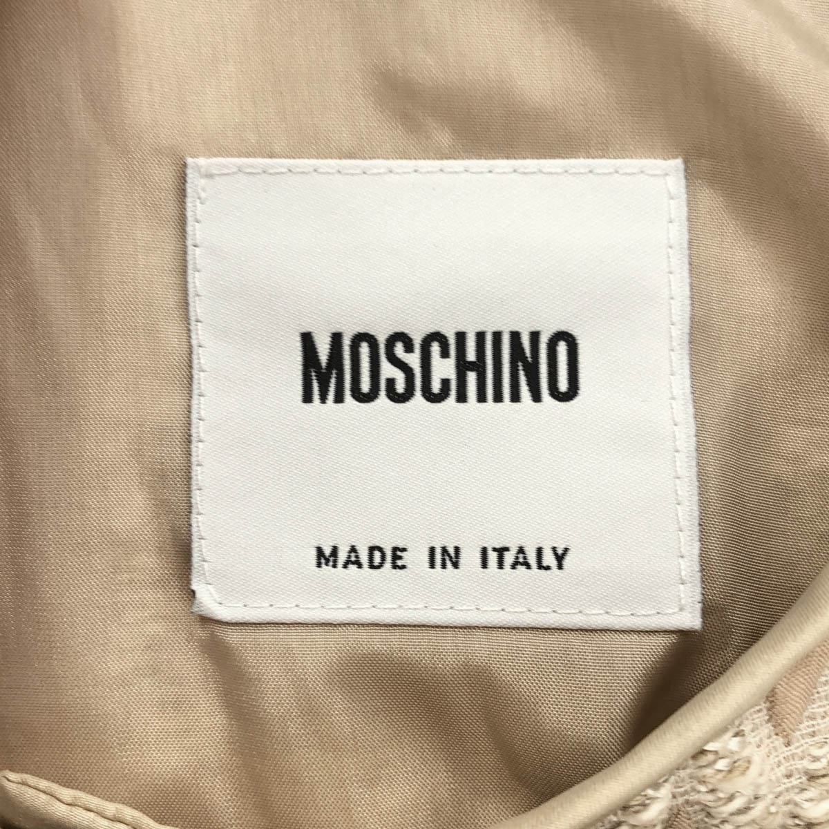 MOSCHINO ベージュジャケット 未使用 MOSCHINO モスキーノ ショートスリーブジャケット ベージュ 38 - メルカリ