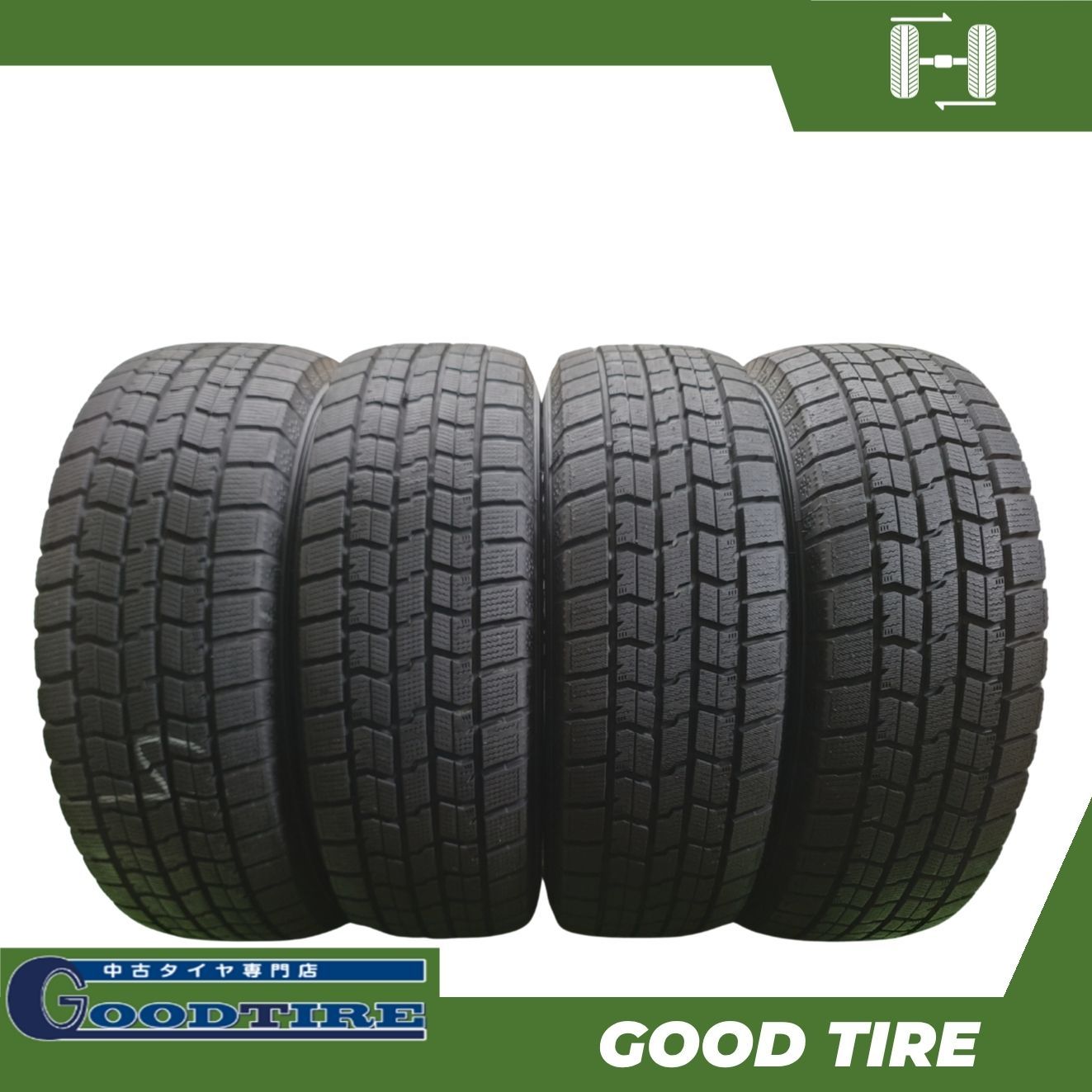 2024年製 中古 195/65R15 グッドイヤー ナビ8 2本 スタッドレス 195/65R15 グッドイヤー ICE NAVI7 2024年製 4本 冬用 8分山