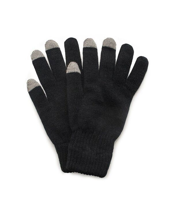 ムクルクス メンズ アクセサリー 手袋 ニット MUK LUKS Mens Unisex 2 Layer Knit Glove with Texting Fingers Black One Size