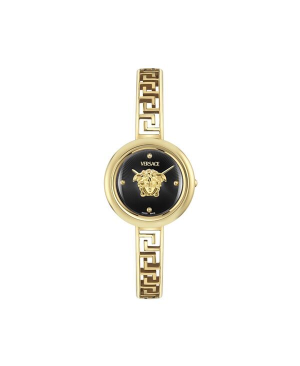 [Free Shipping] Versace Ladies Watch Accessory Womens Medusa Eclipse IP Yellow Gold Bracelet Watch 28mm Gold