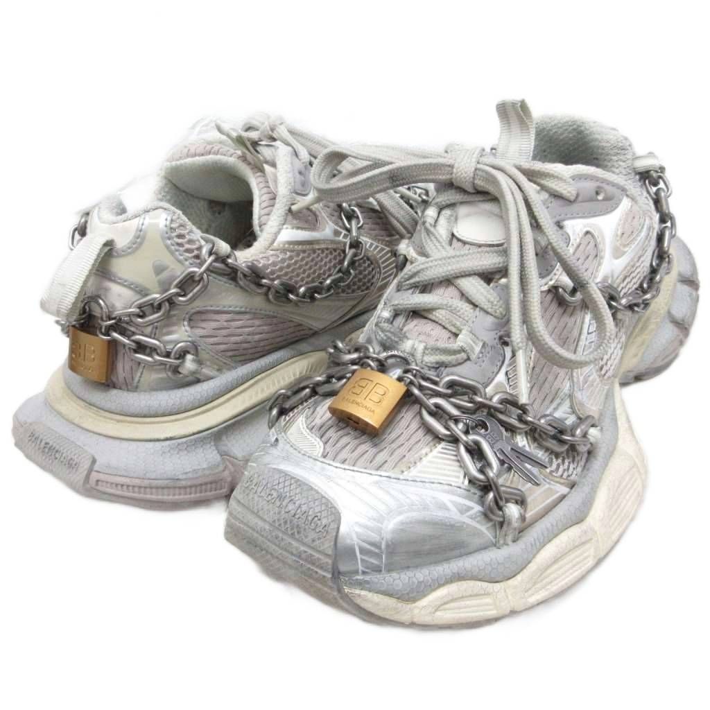 Balenciaga BALENCIAGA 3XL Sneaker Chain Logo Hardware Shoe Shoe 27cm Gray 825622 ☆ AA