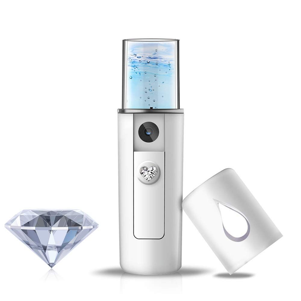 YDIナノ顔面噴霧器、ポータブルミニミストスプレー 補水美容器 美顔器ために保湿、美容、まつげエクステ、SPA （白い） 1