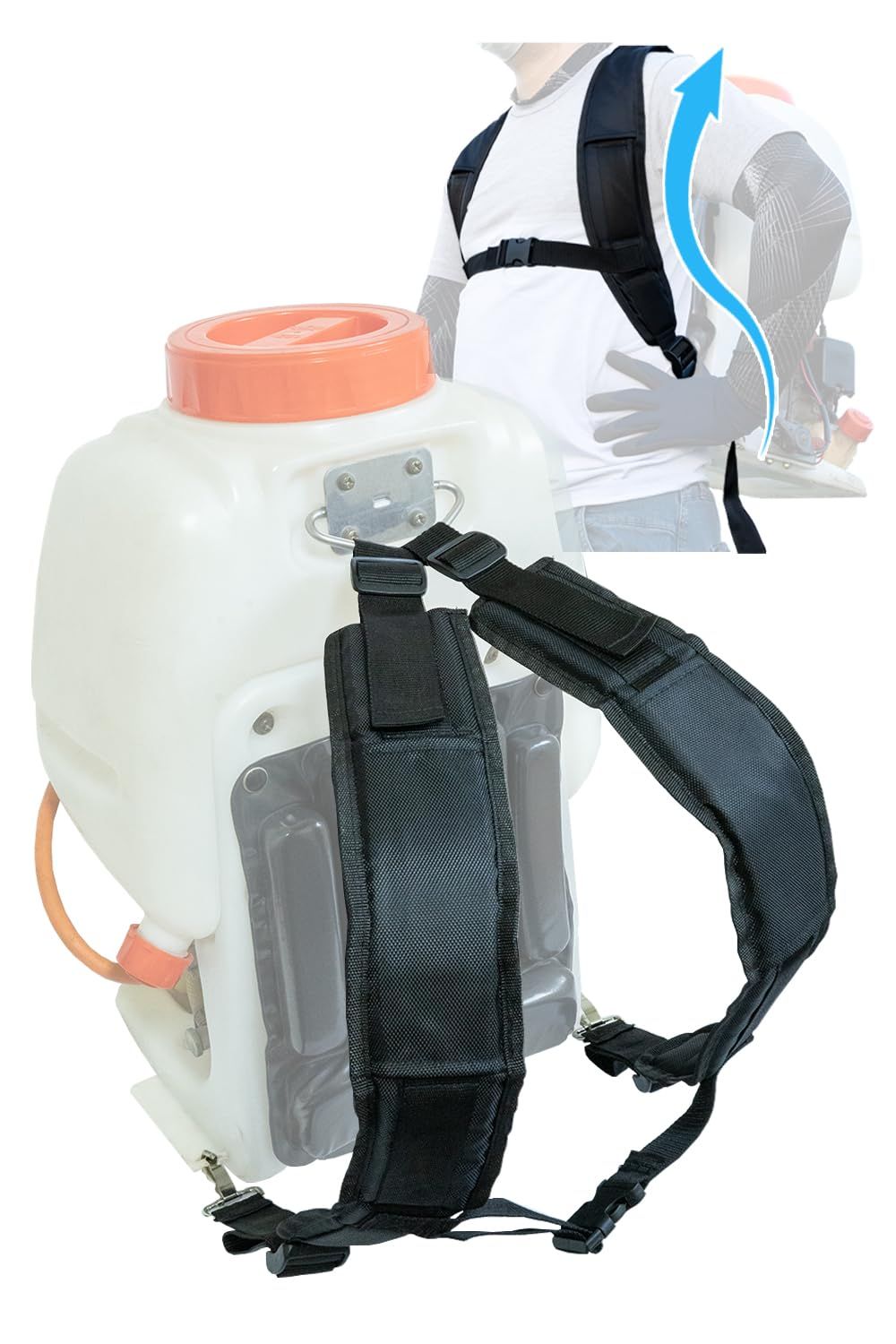 【耐荷重40㎏｜現代農業掲載】 AHEART 背負いベルト 噴霧器 ベルト 背負い式草刈り機 草刈り機 バンド 肩掛けベルト 胸ベルト付 0