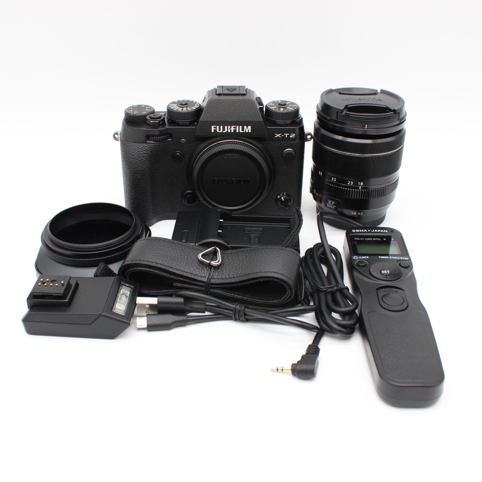 【美品】 ショット数427 FUJIFILM ミラーレス一眼 X-T2 レンズキット X-T2LK-B JS129-02281 66,440円