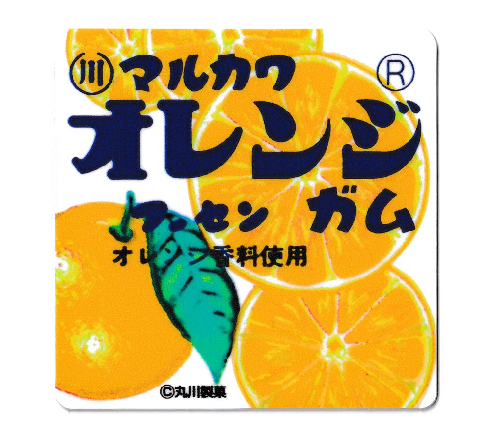 Retro candy sticker stylish cute nostalgic retro Showa smartphone car motorcycle suitcase laptop orange bubble gum