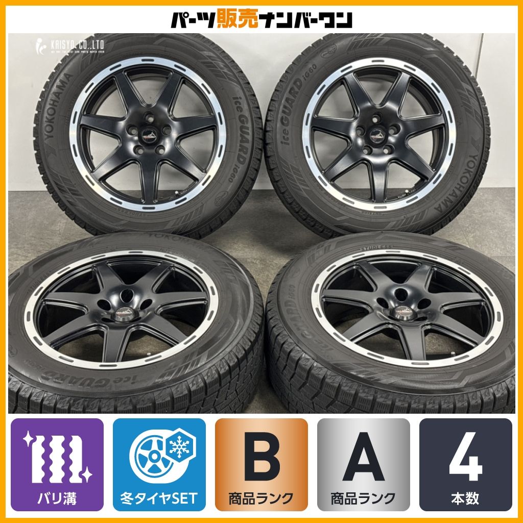 【バリ溝】ティラード クロス 17in 7J +35 PCD110 ヨコハマ アイスガード iG60 225/60R17 ジープ MP コンパス KL チェロッキー レネゲード