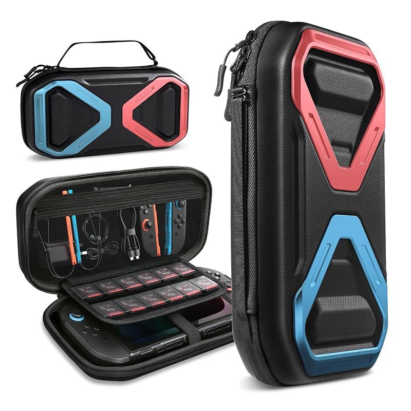 【新品】 SUPCASE Switch 2 対応 収納ケース2025専用 [12枚のゲームカード収納] [軍用レベルの保護] 大容量ポータブルハードシェル旅行用バッグ 全面保護 大容量 防塵 耐衝撃 任天堂スイッチ2本体＆アクセサリー対応 ブラック 1