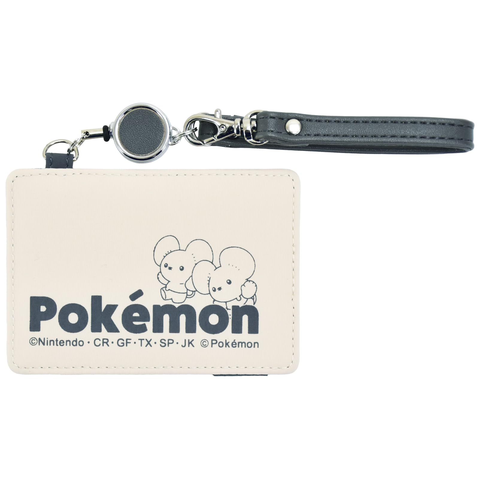 Brand New Pokémon Pokémon Pass Case, Card Case with Nylon Reel, Pikachu, Blackie, Mickey Mouse