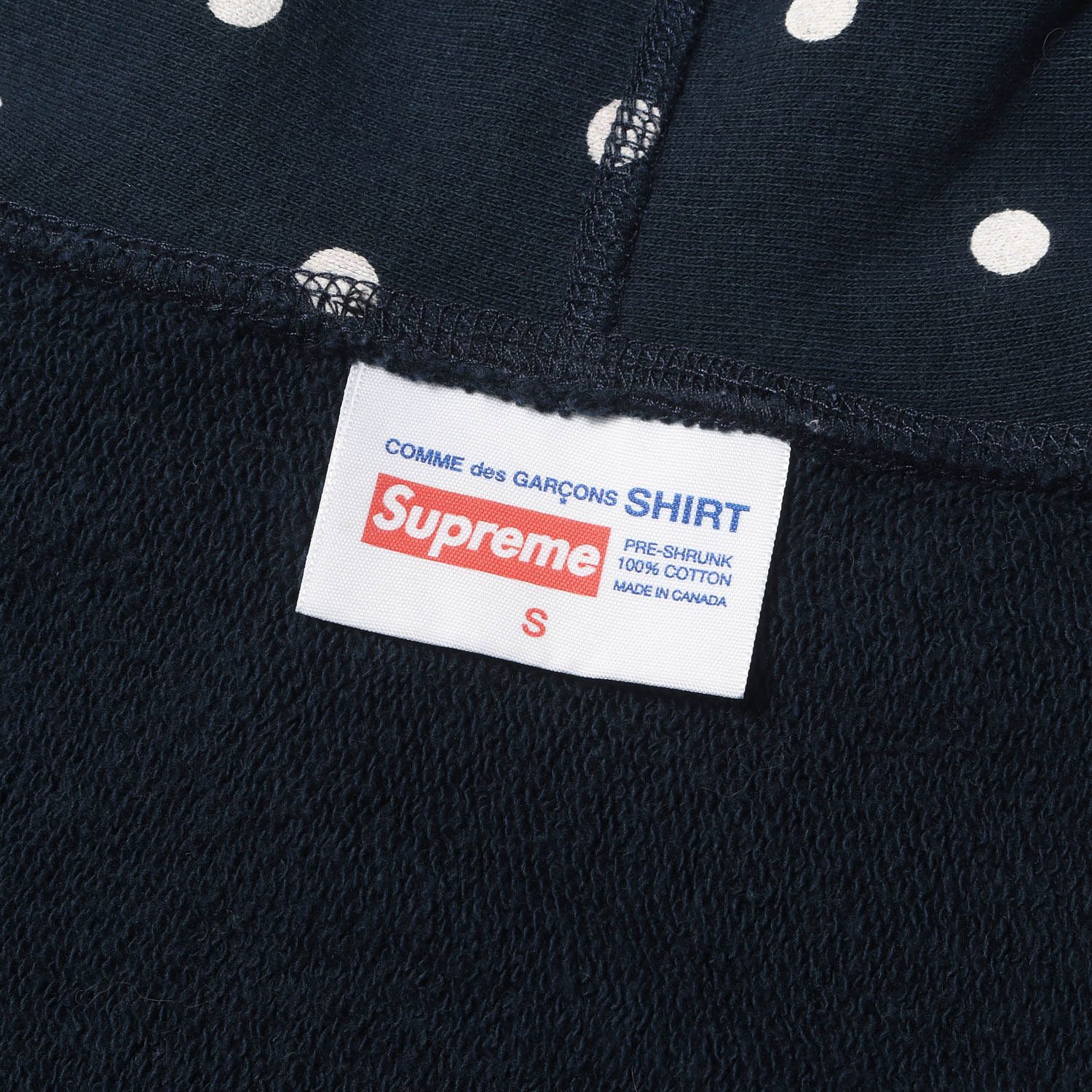 Supreme シュプリーム パーカー ネイビー 紺 S COMME des GARCONS 