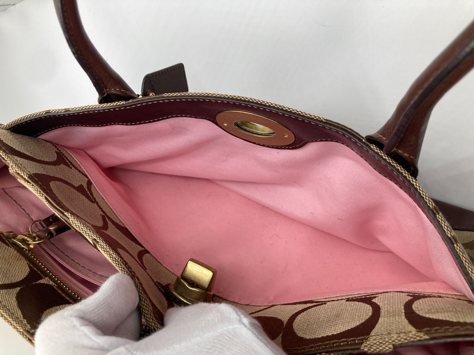 COACH（コーチ）ハンプトンズ シグネチャー ラージ キャリーオール