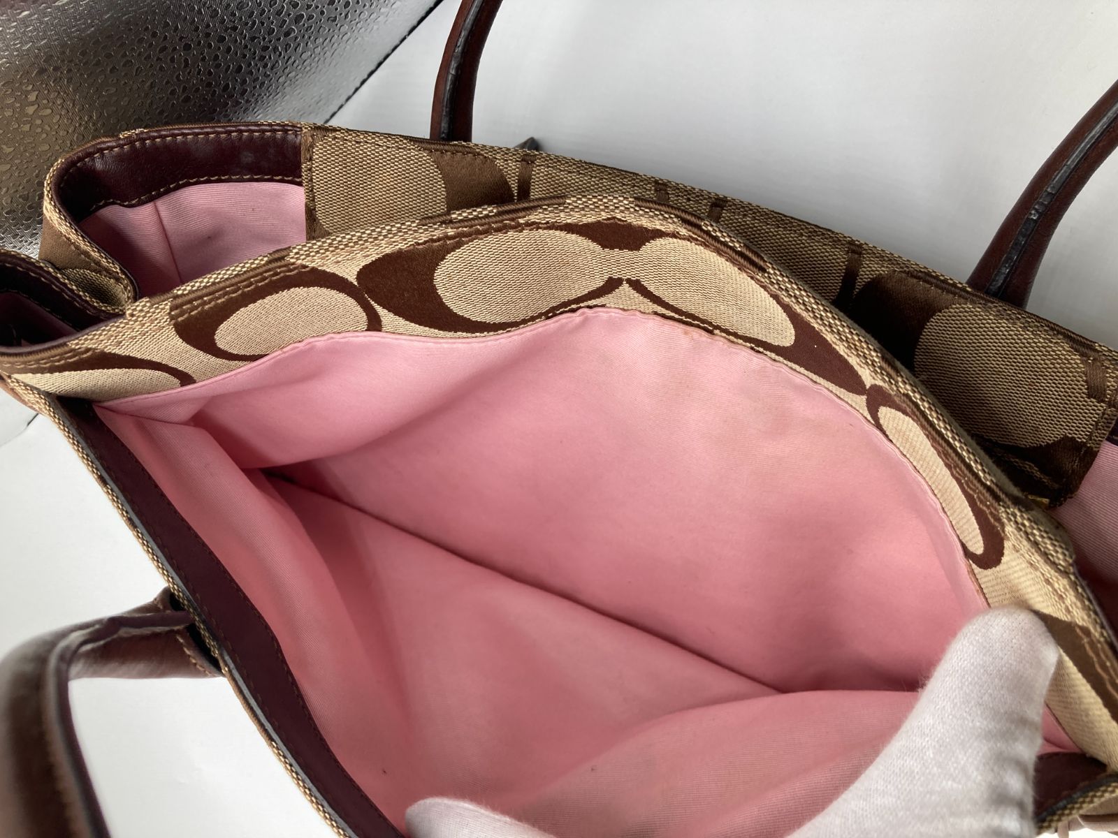 COACH（コーチ）ハンプトンズ シグネチャー ラージ キャリーオール
