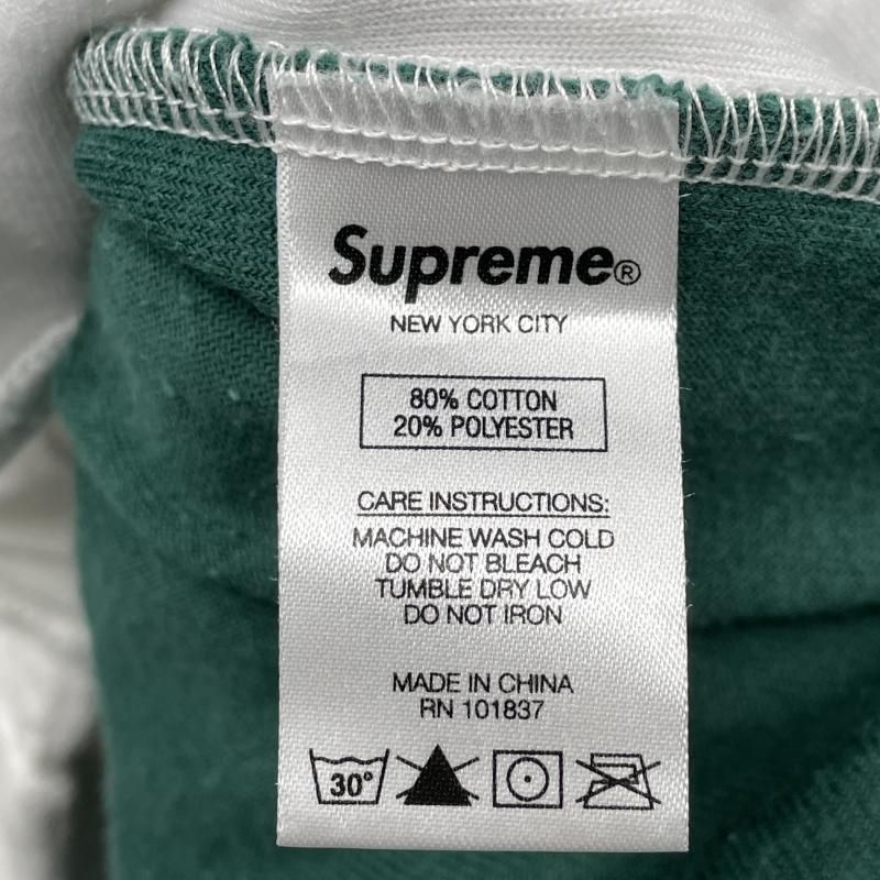 中古】Supreme 20SS Terry S/S Zip Up サイズS ホワイト/グリーン