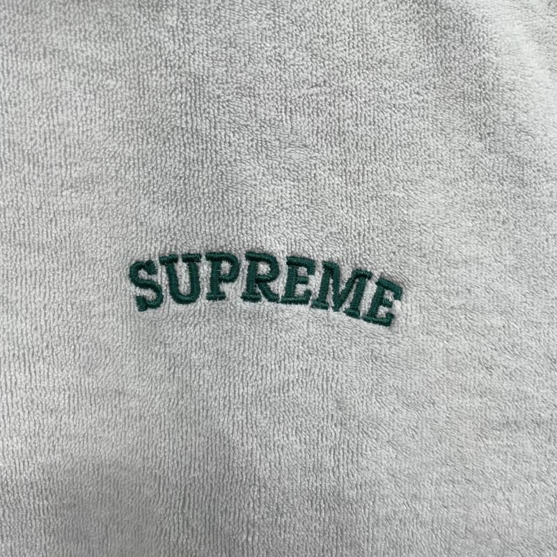 中古】Supreme 20SS Terry S/S Zip Up サイズS ホワイト/グリーン